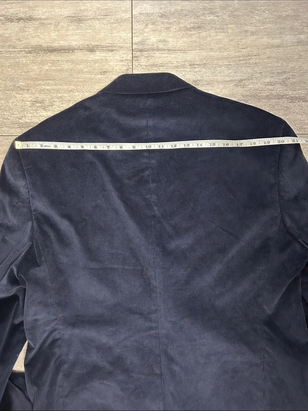 Saddlebred Men's 46L Navy Heritage Corduroy Blazer Sport Coat Elbow Patches